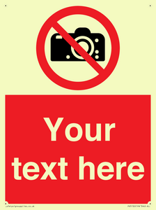 Custom No photography Sign